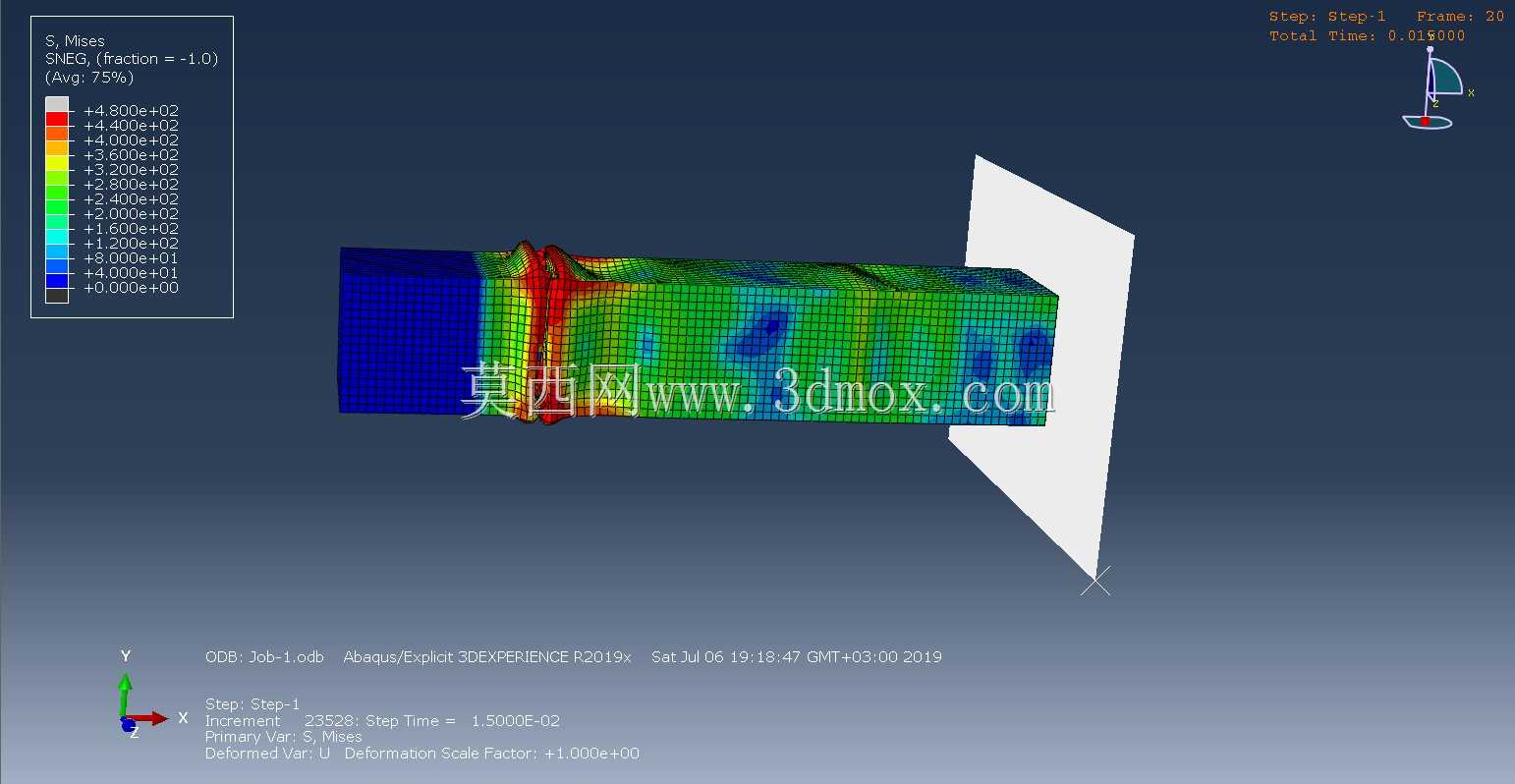 Abaqus�ϵ���ײ����-��ϰ1
