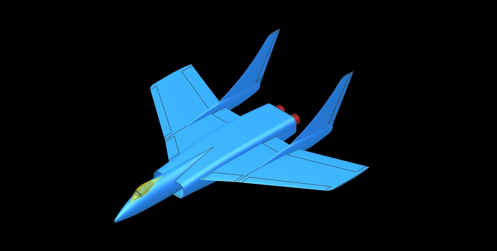 Vought F7U-3�䵶�ɻ�ʵ��װ��ģ�ͣ�Alibre��