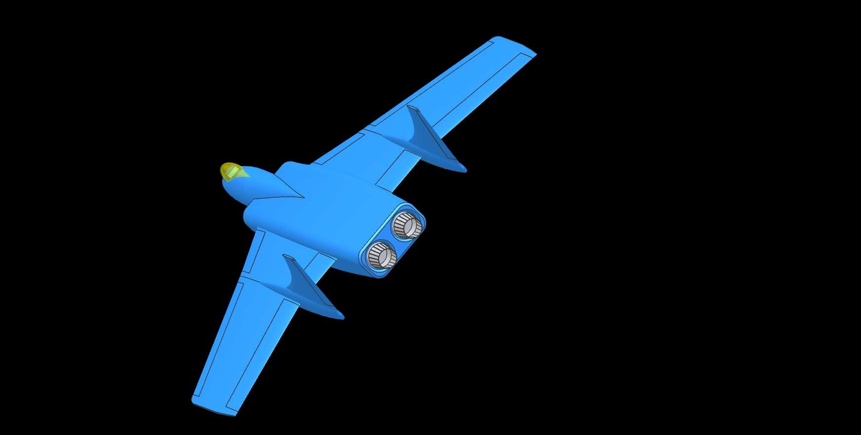 Vought F7U-3�䵶�ɻ�ʵ��װ��ģ�ͣ�Alibre��