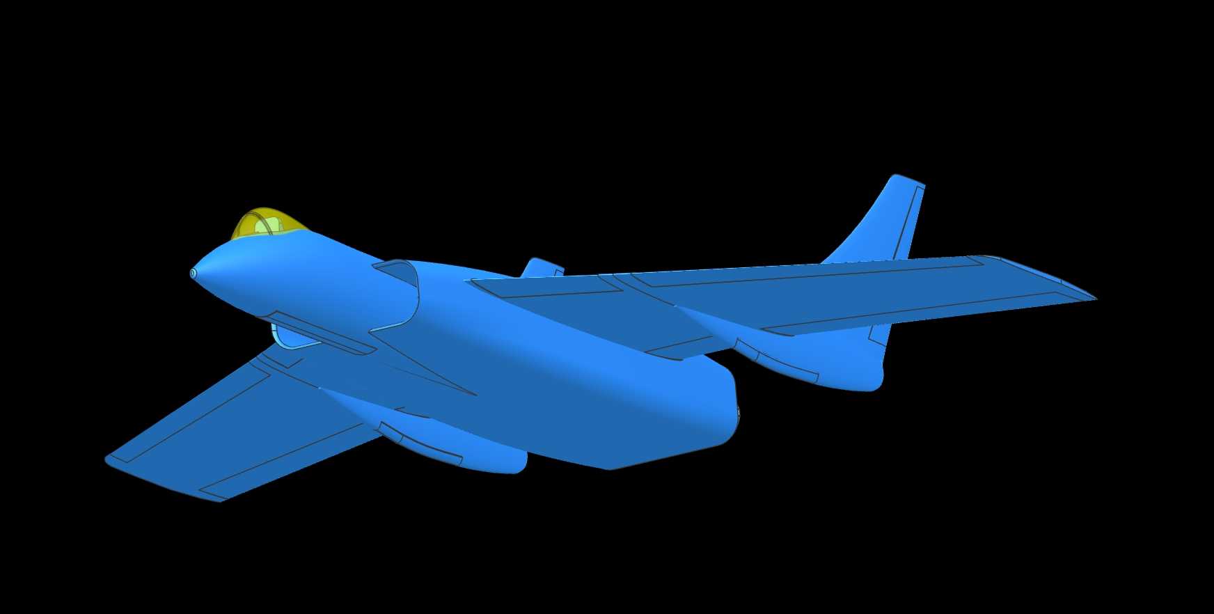 Vought F7U-3�䵶�ɻ�ʵ��װ��ģ�ͣ�Alibre��