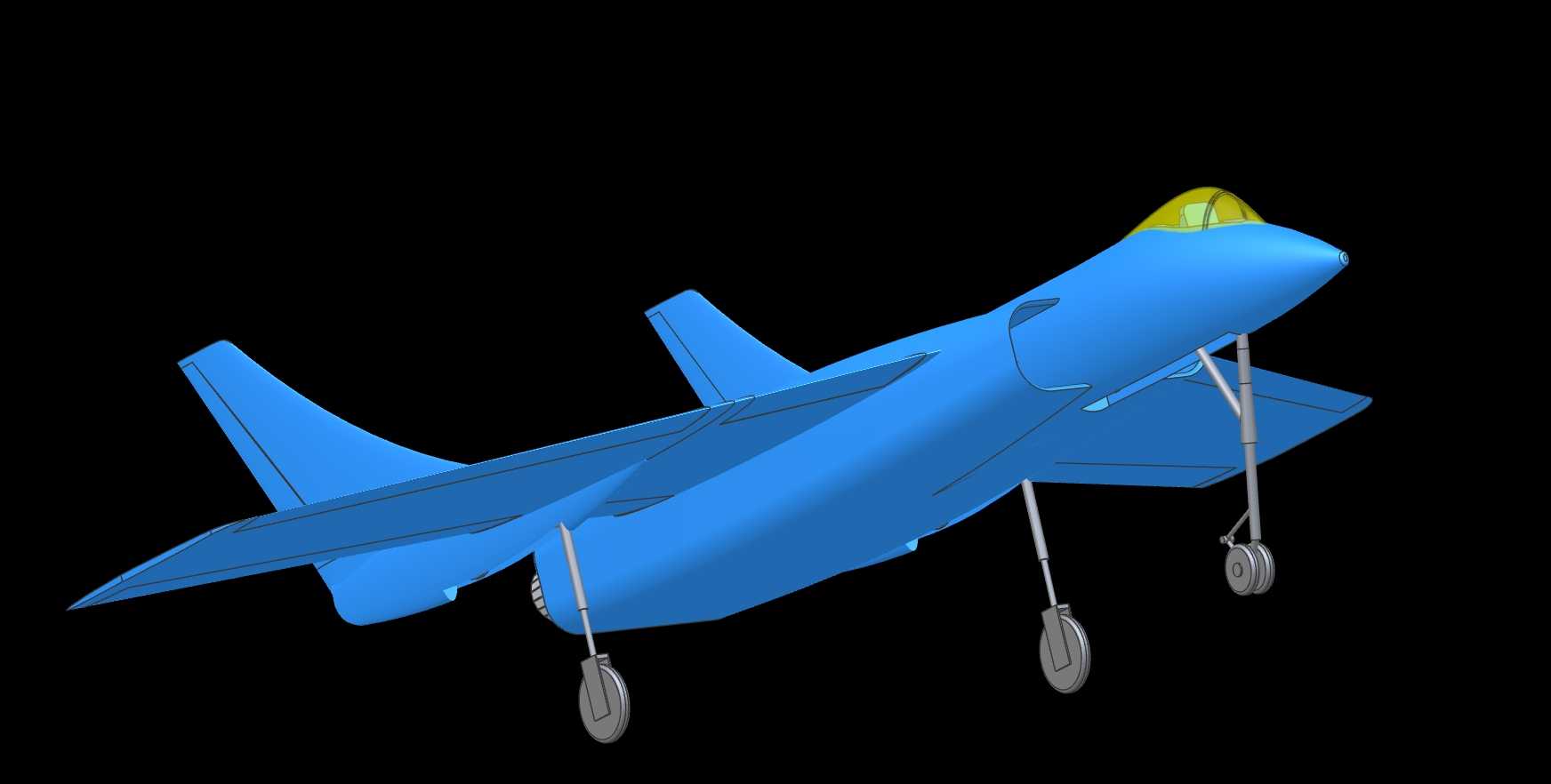 Vought F7U-3�䵶�ɻ�ʵ��װ��ģ�ͣ�Alibre��