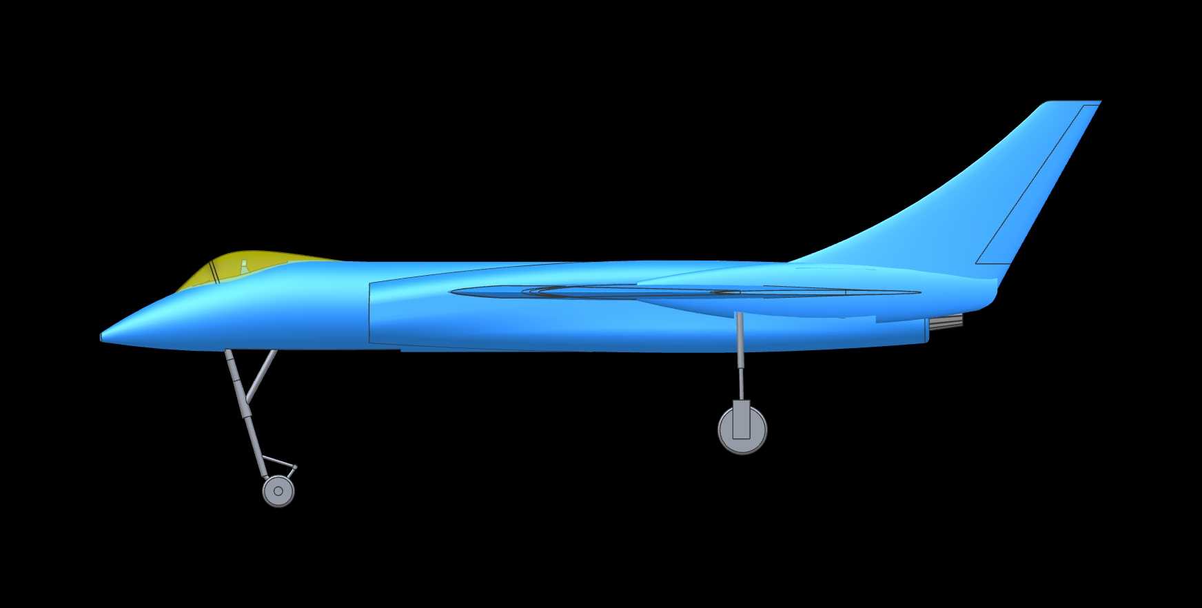 Vought F7U-3�䵶�ɻ�ʵ��װ��ģ�ͣ�Alibre��