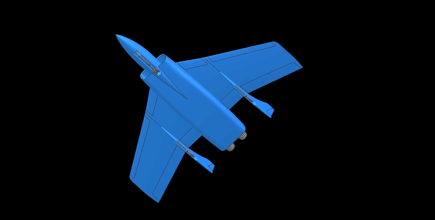 Vought F7U-3�䵶�ɻ�ʵ��װ��ģ�ͣ�Alibre��