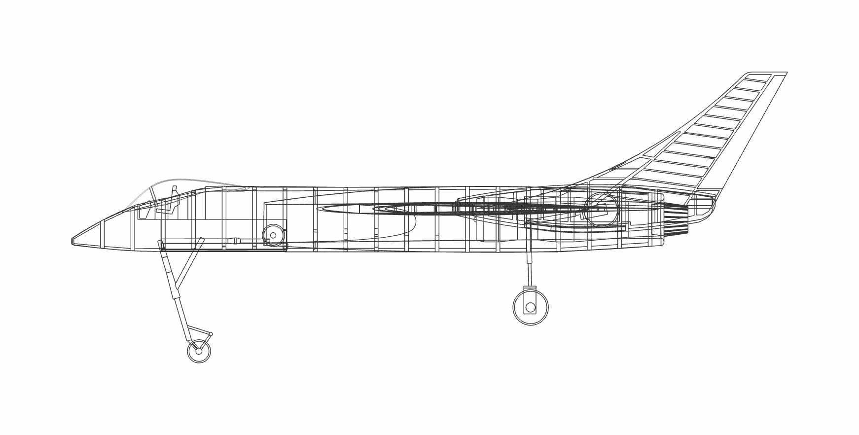 Vought F7U-3�䵶�ɻ�ʵ��װ��ģ�ͣ�Alibre��