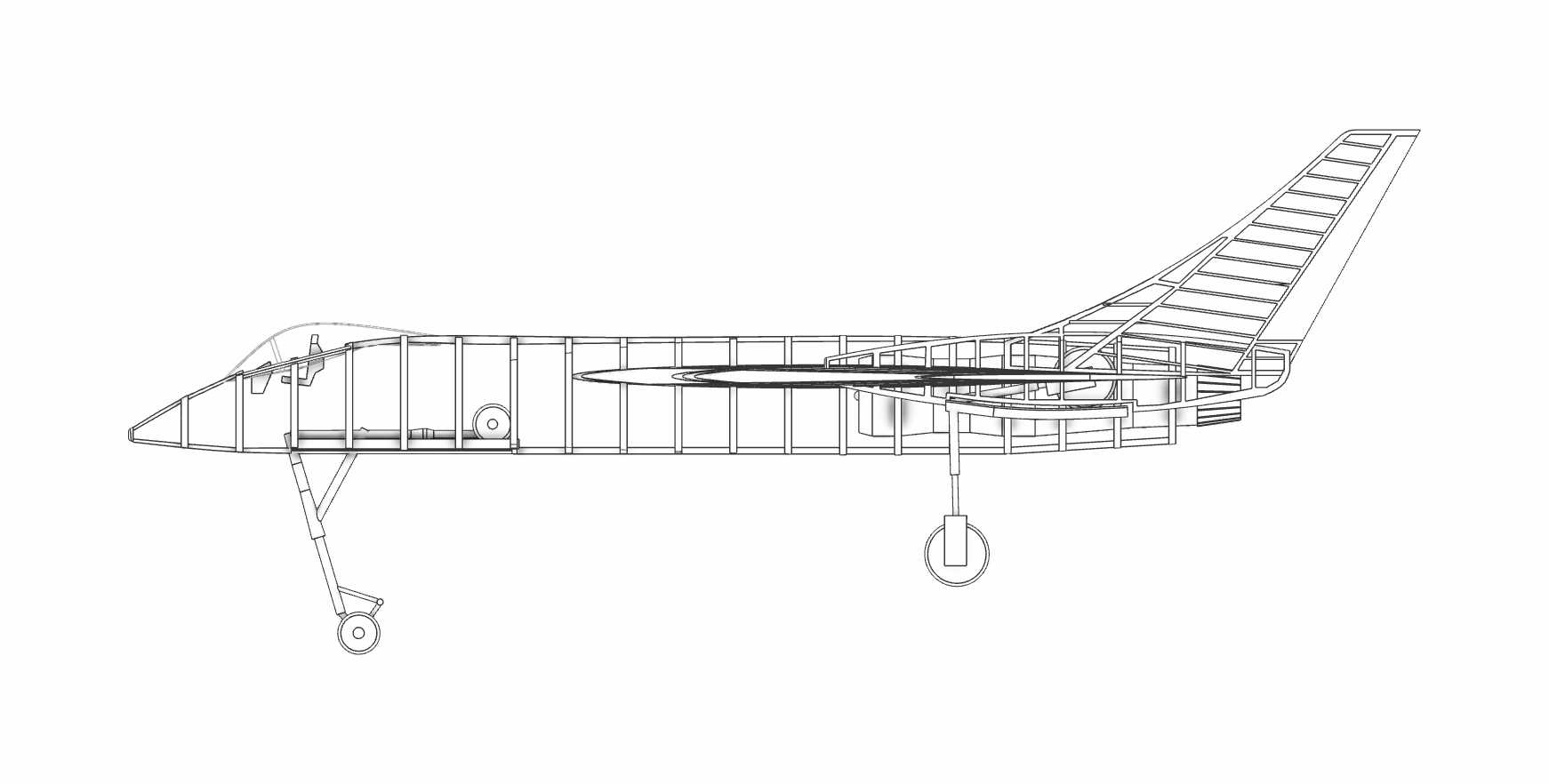 Vought F7U-3�䵶�ɻ�ʵ��װ��ģ�ͣ�Alibre��