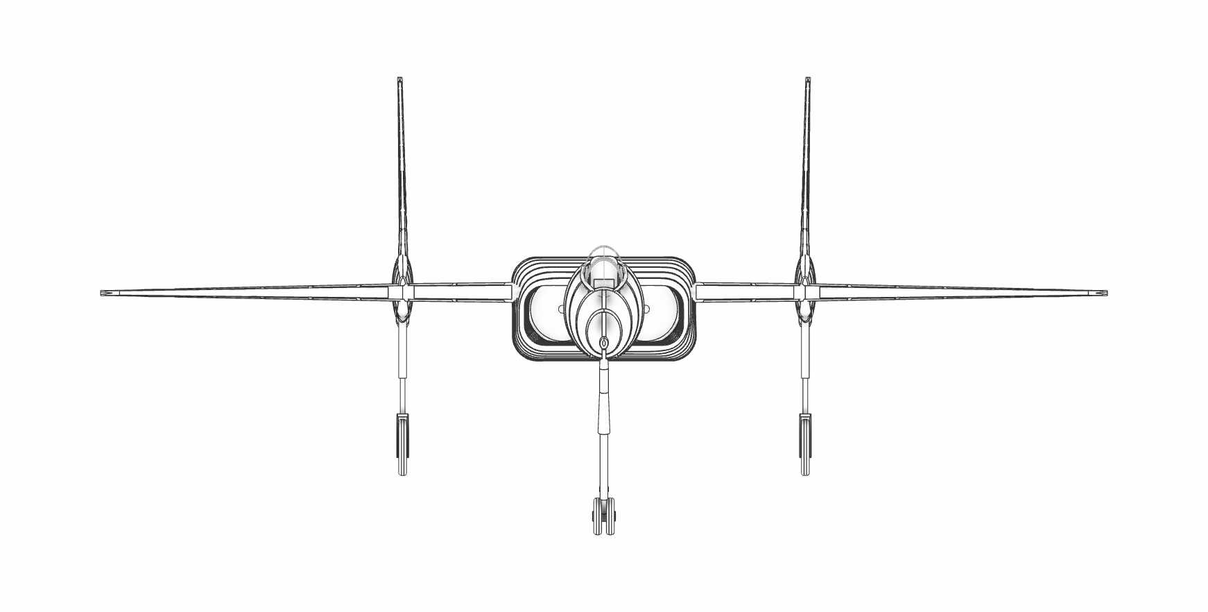 Vought F7U-3�䵶�ɻ�ʵ��װ��ģ�ͣ�Alibre��