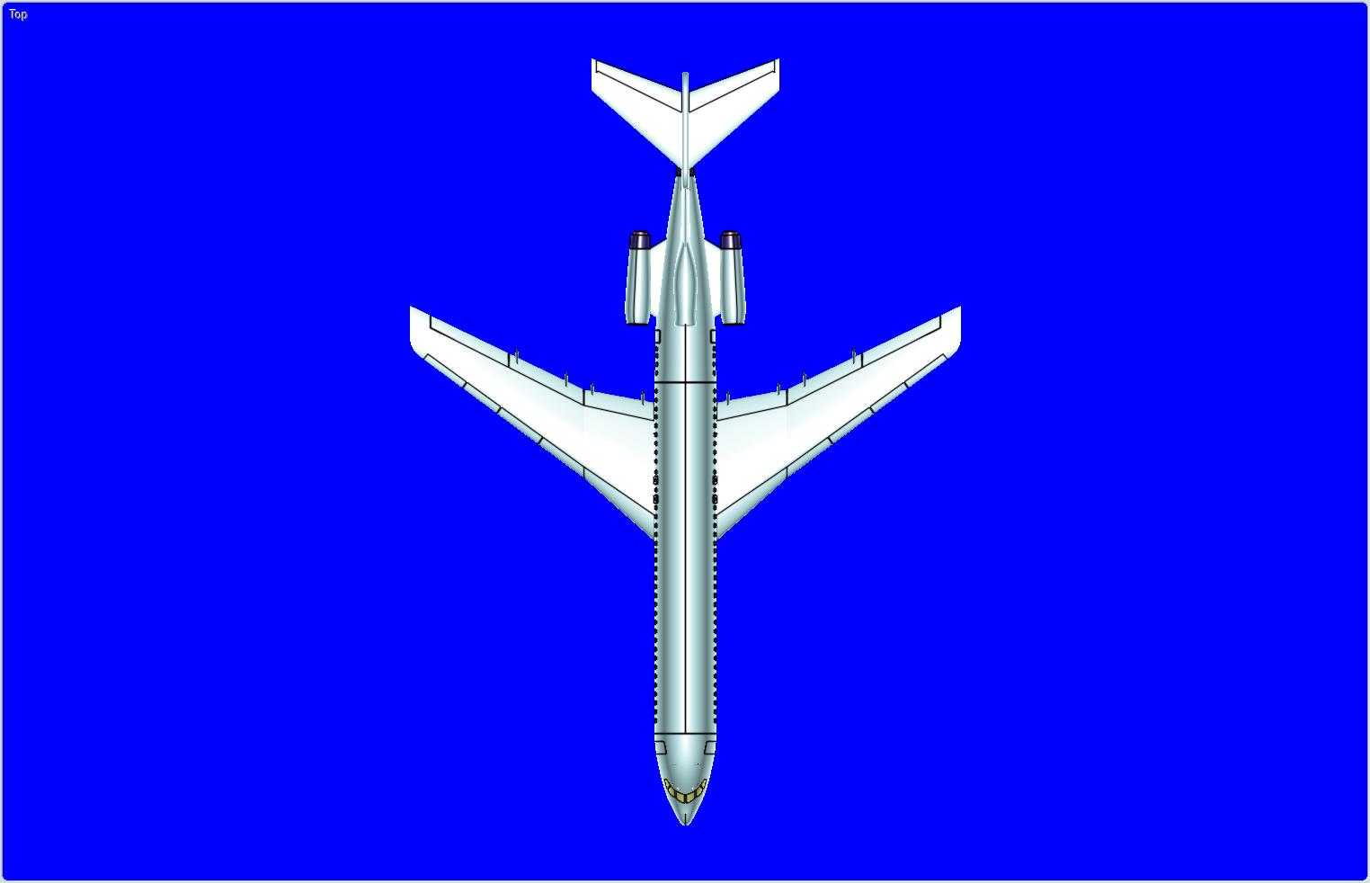 波音727-200运输机实体装配模型