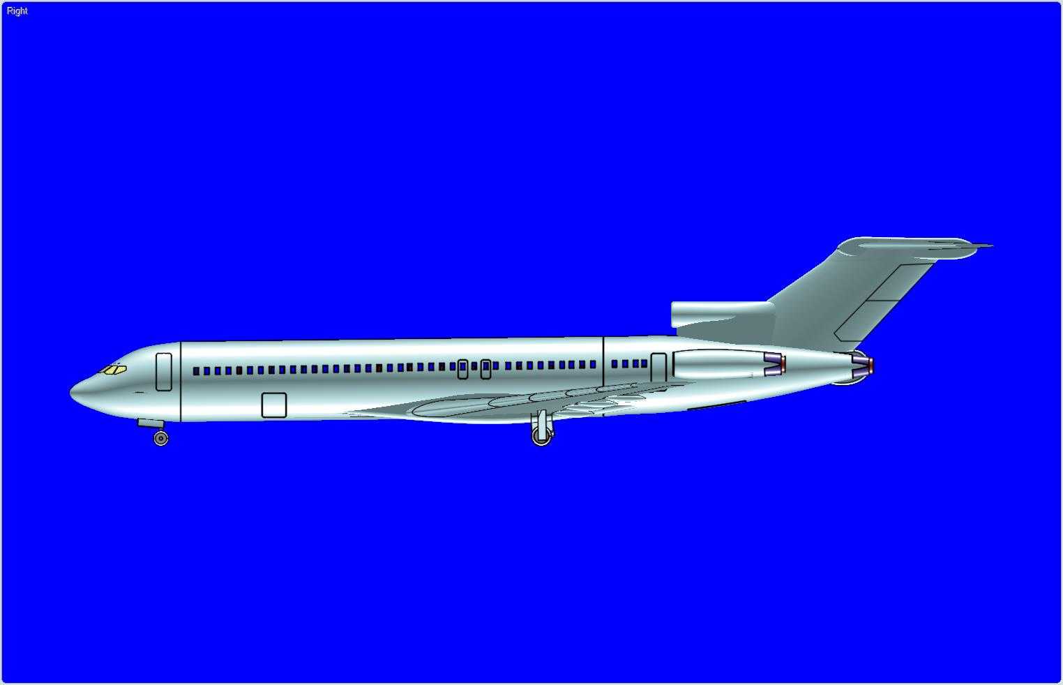 波音727-200运输机实体装配模型