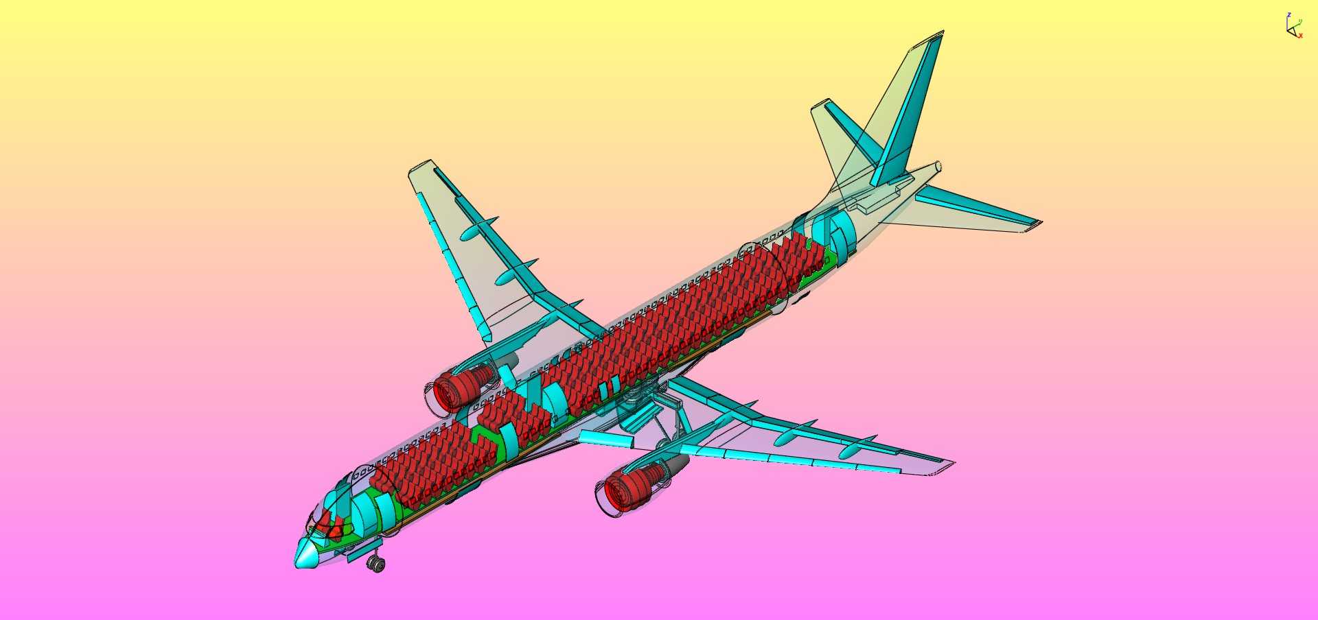 ����757-200�ɻ�ʵ��װ��ģ��