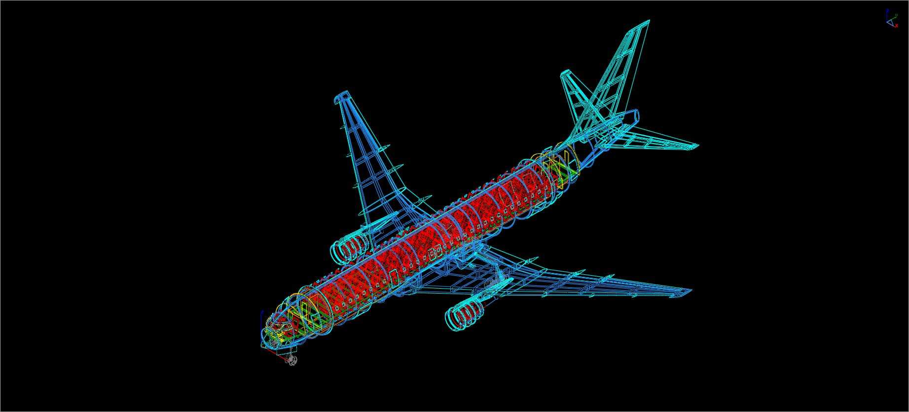 波音767-300飞机实体装配模型