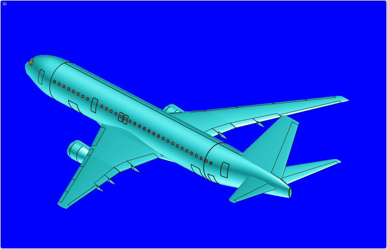 波音767-300飞机实体装配模型