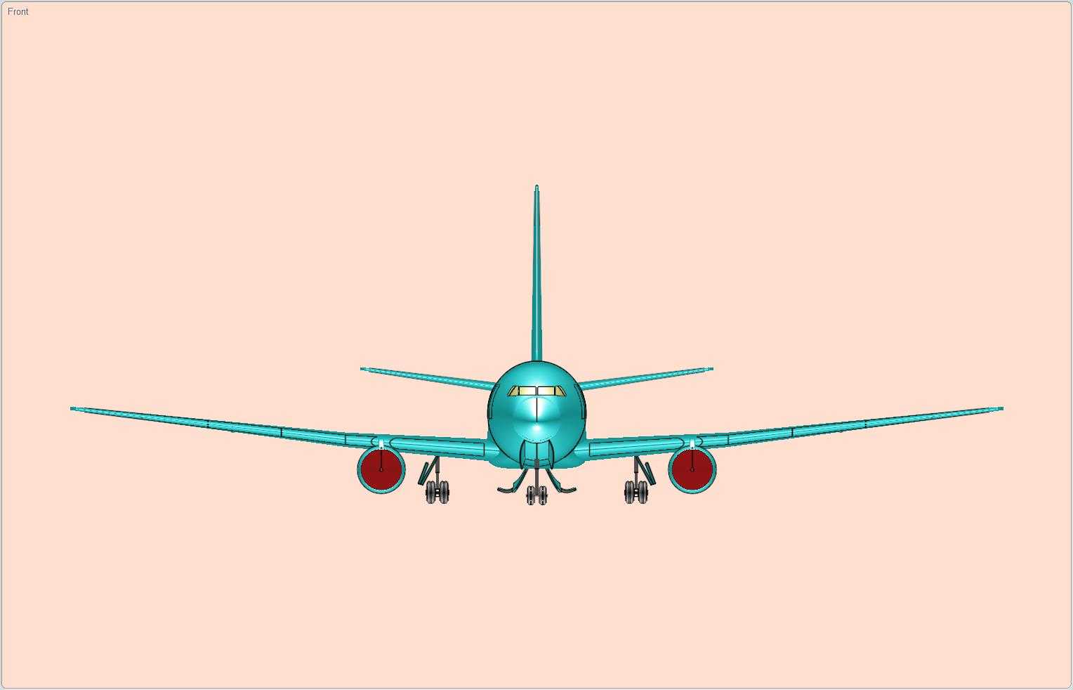 波音767-300飞机实体装配模型
