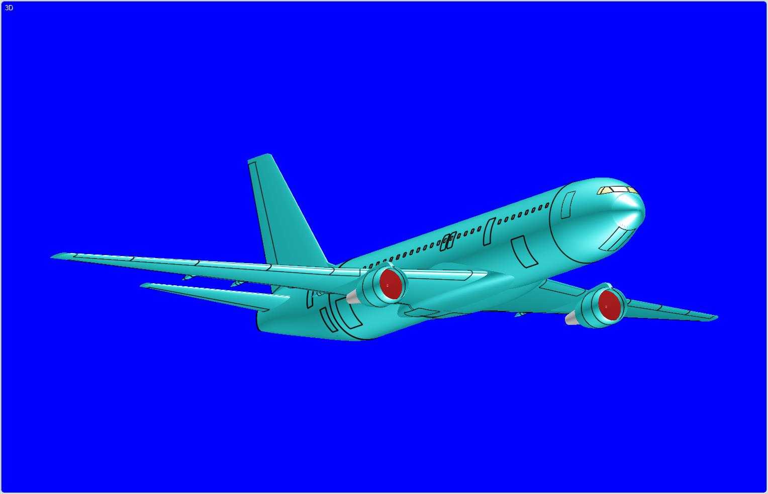 波音767-300飞机实体装配模型