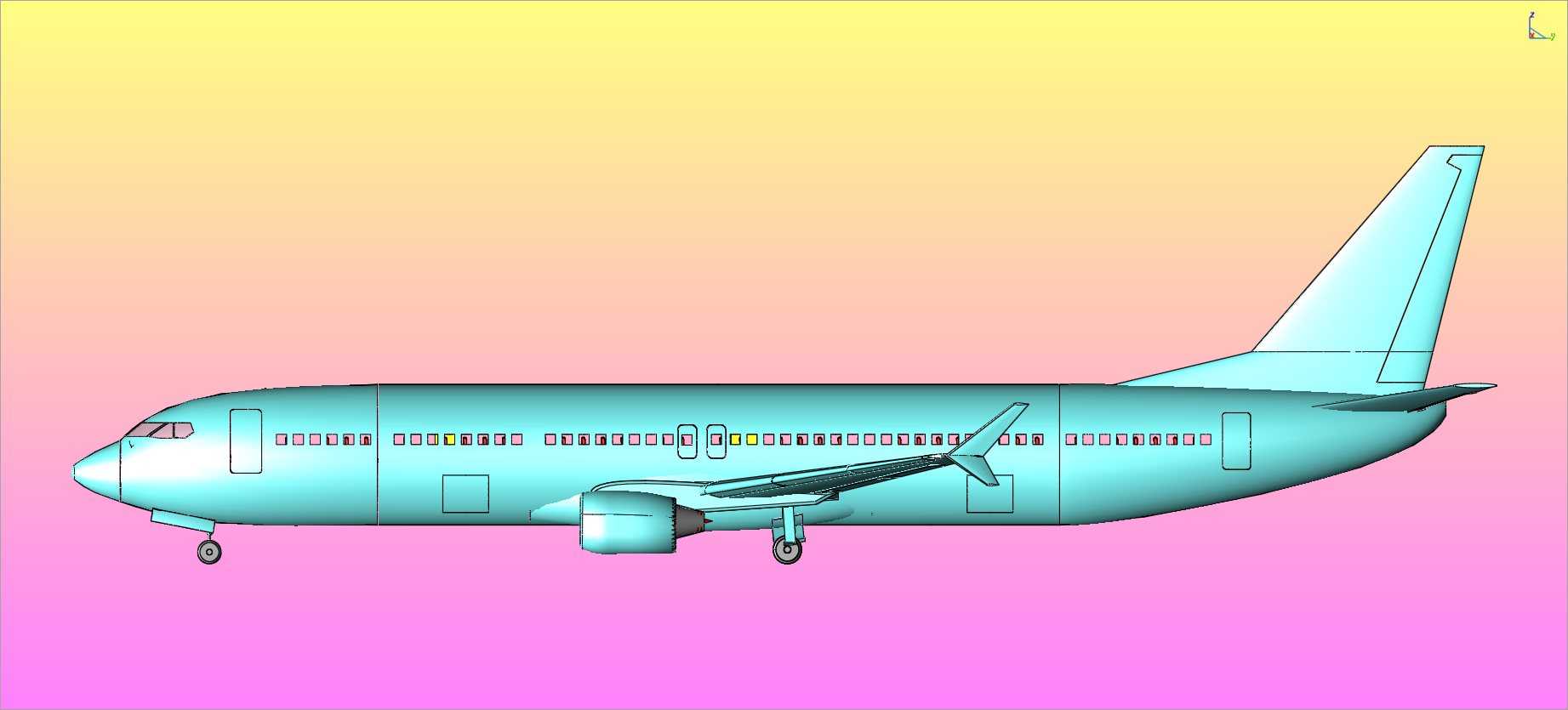 波音737Max-9(推测性)飞机实体装配模型