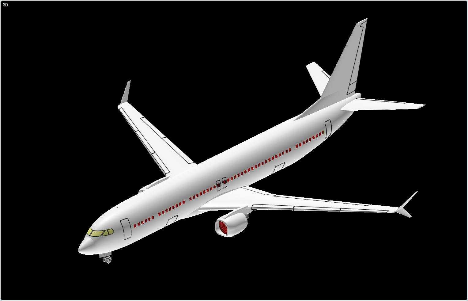 波音737Max-9(推测性)飞机实体装配模型