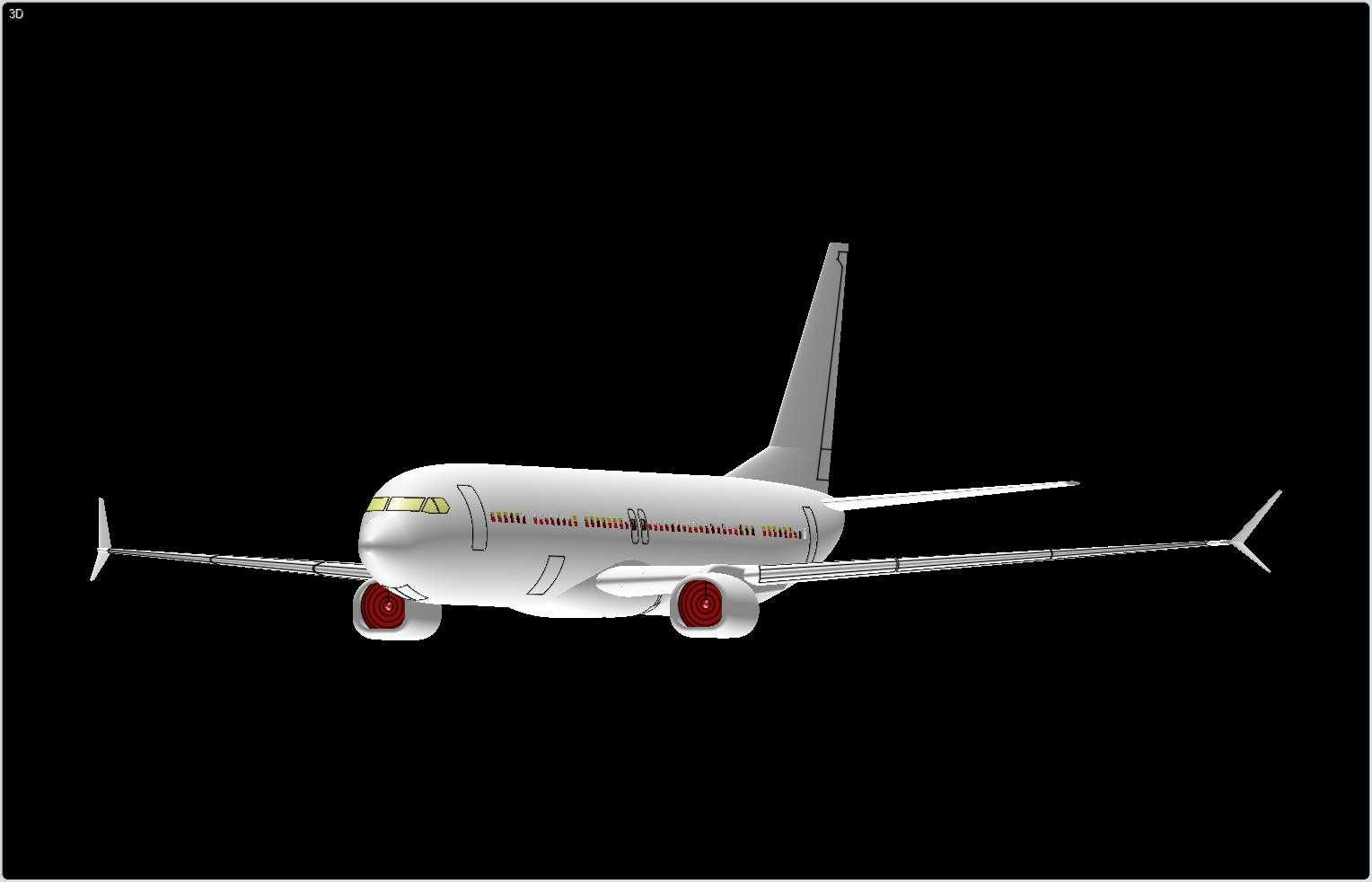 波音737Max-9(推测性)飞机实体装配模型