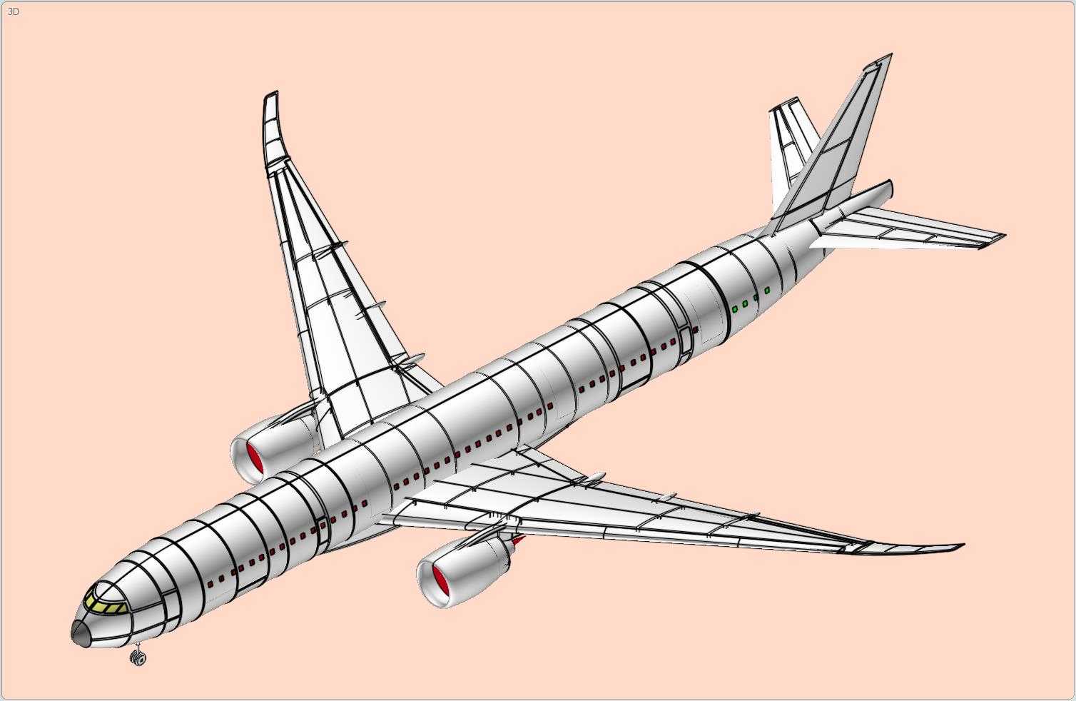 波音777X-9(推测性)飞机实体装配模型(更新)
