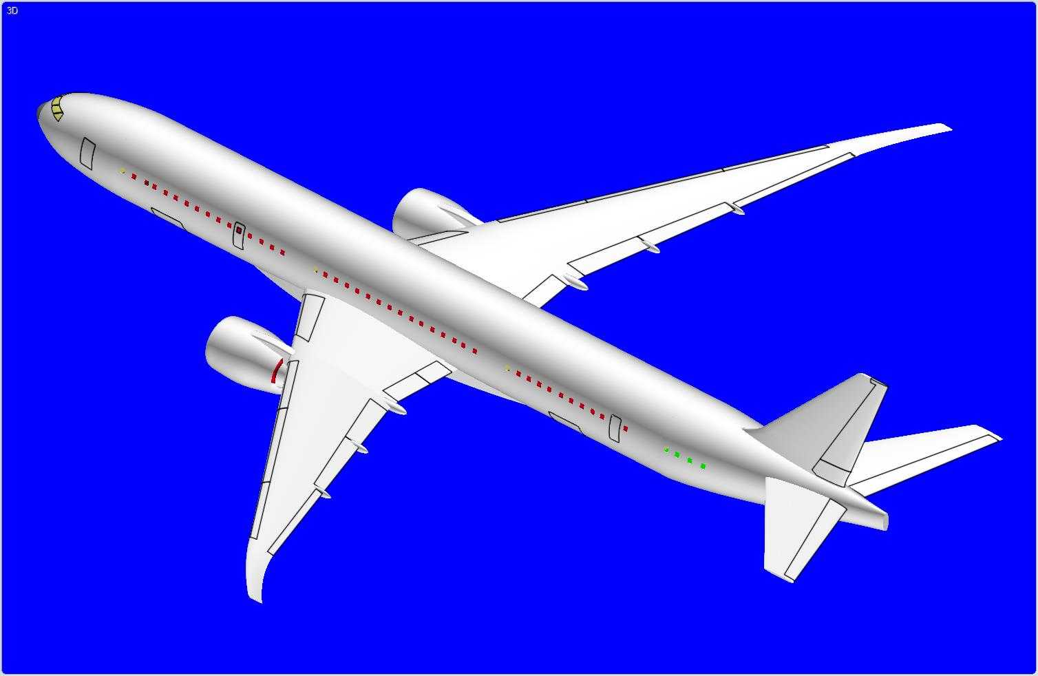 波音777X-9(推测性)飞机实体装配模型(更新)