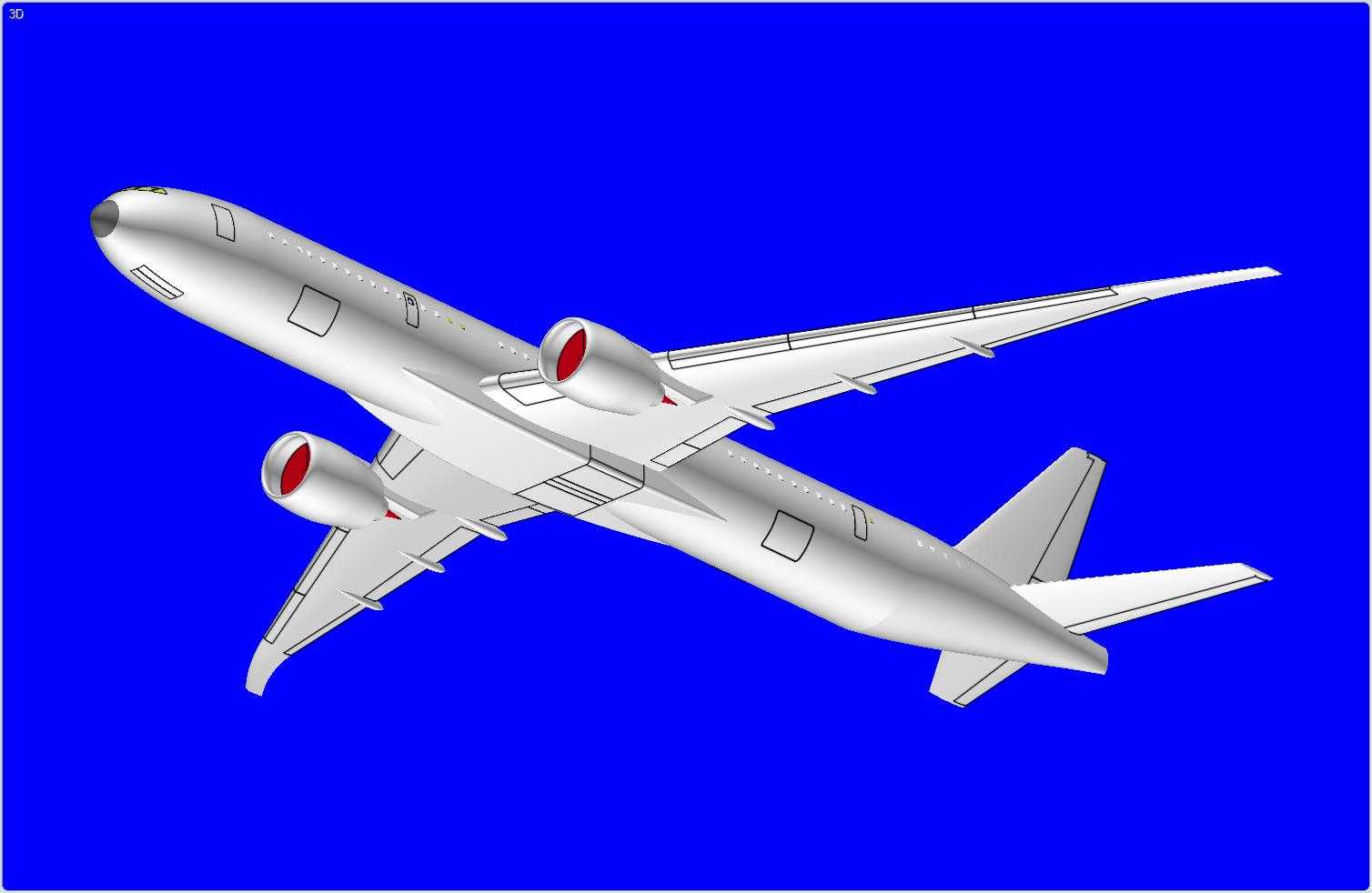波音777X-9(推测性)飞机实体装配模型(更新)