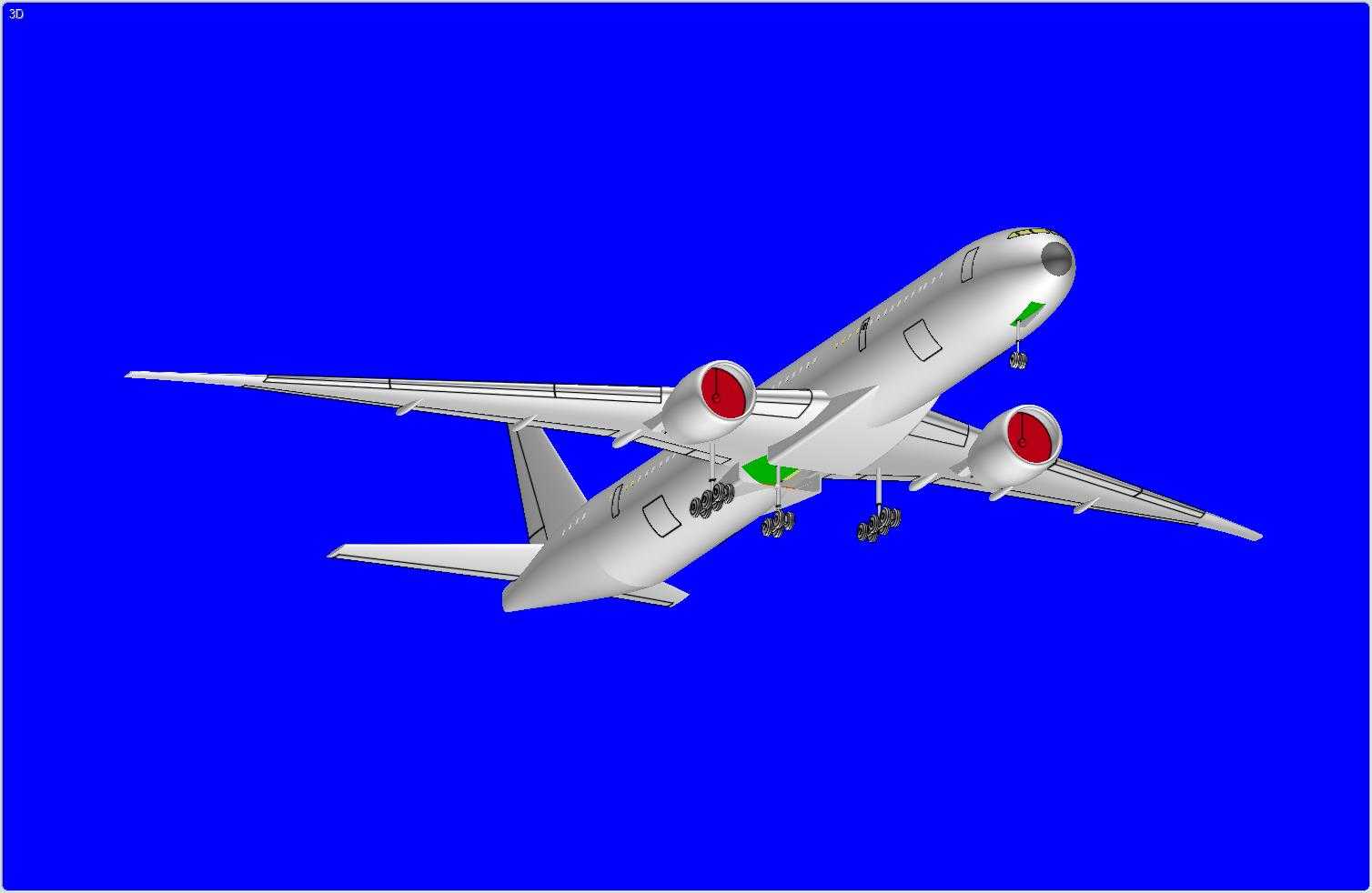 波音777X-9(推测性)飞机实体装配模型(更新)