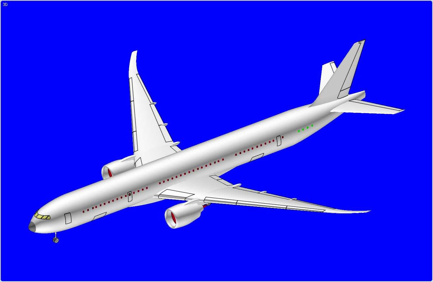 波音777X-9(推测性)飞机实体装配模型(更新)