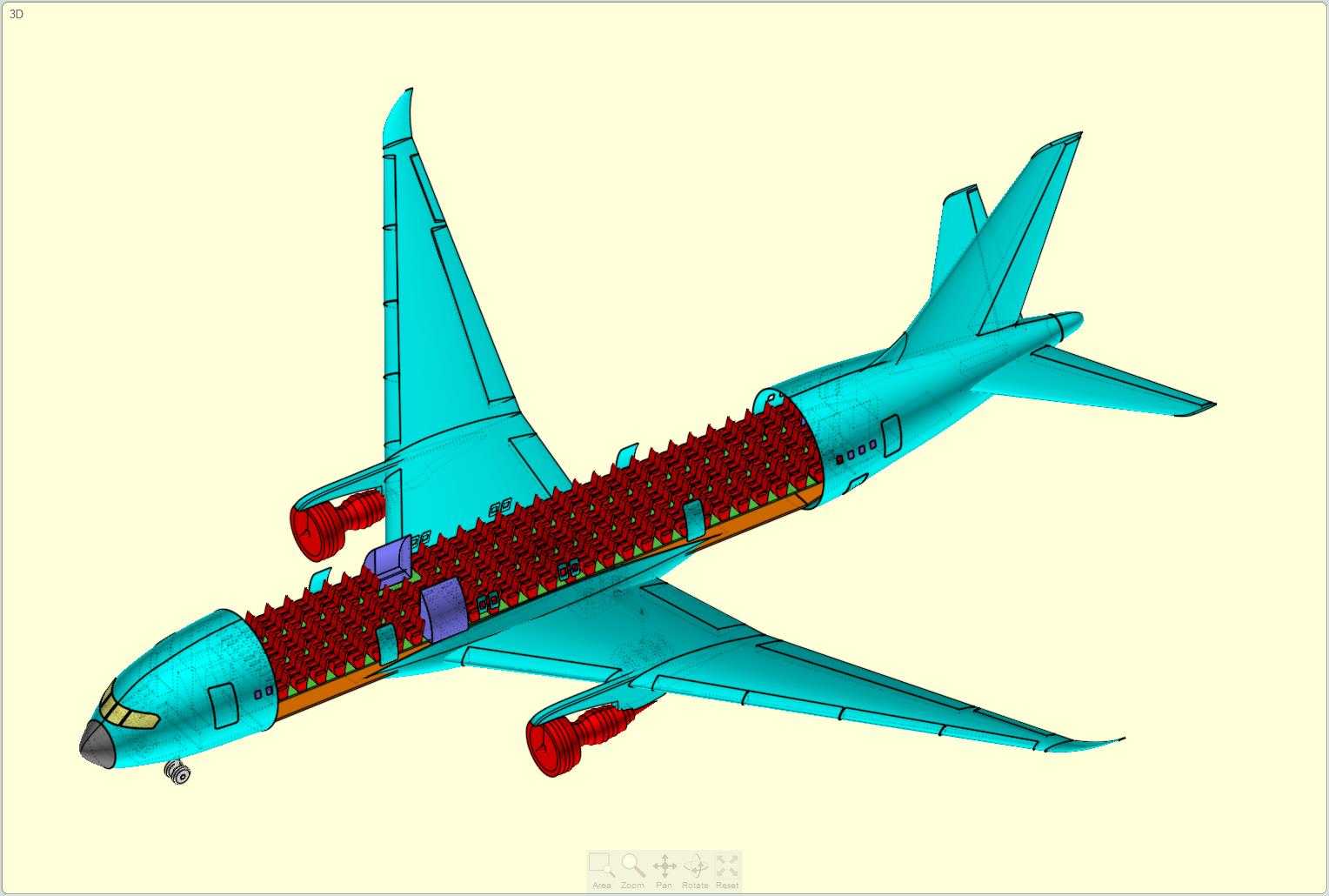 ����787-8�λ÷ɻ�ʵ��װ��ģ�ͣ����°棩