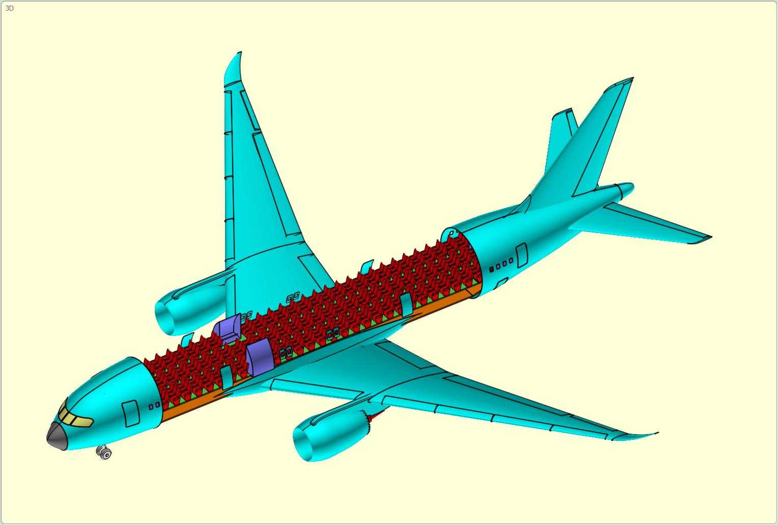 ����787-8�λ÷ɻ�ʵ��װ��ģ�ͣ����°棩