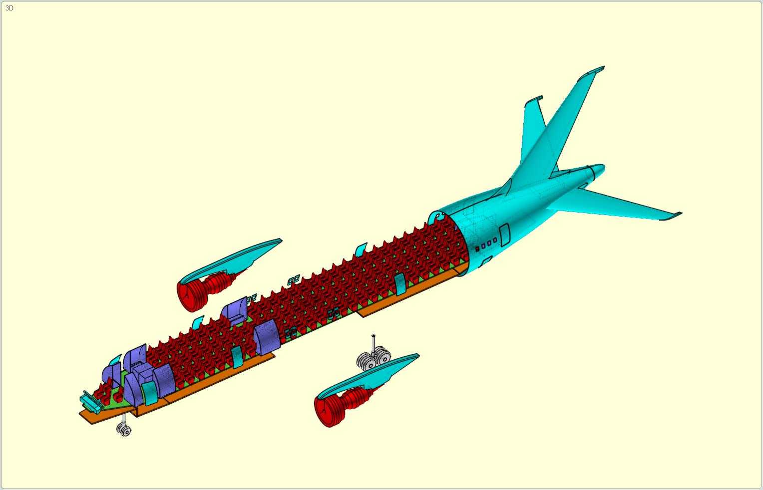 ����787-8�λ÷ɻ�ʵ��װ��ģ�ͣ����°棩