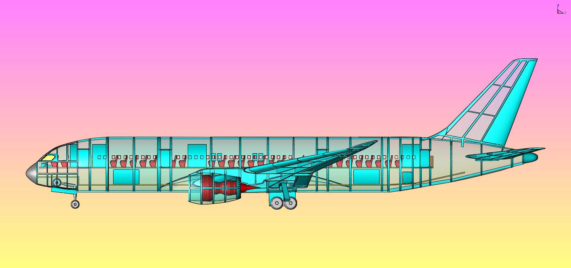 ����787-8�λ÷ɻ�ʵ��װ��ģ�ͣ����°棩