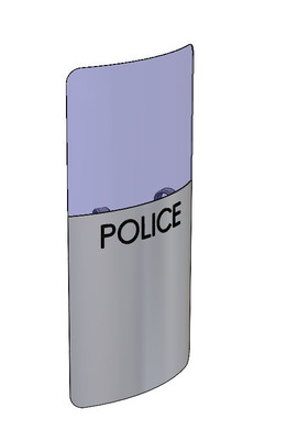 防暴盾牌1200 x 600 x 4毫米