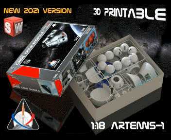 1:18比例-LM \“ARTEMIS-1 \”猎户座乘员舱