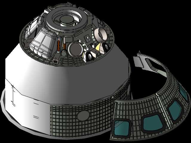 1:18比例-LM \“ARTEMIS-1 \”猎户座乘员舱