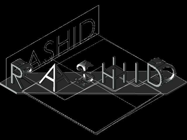 在solidworks中创建3D错觉我的名字设计-由MD RASHID编写