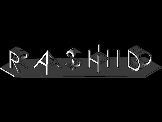 在solidworks中创建3D错觉我的名字设计-由MD RASHID编写