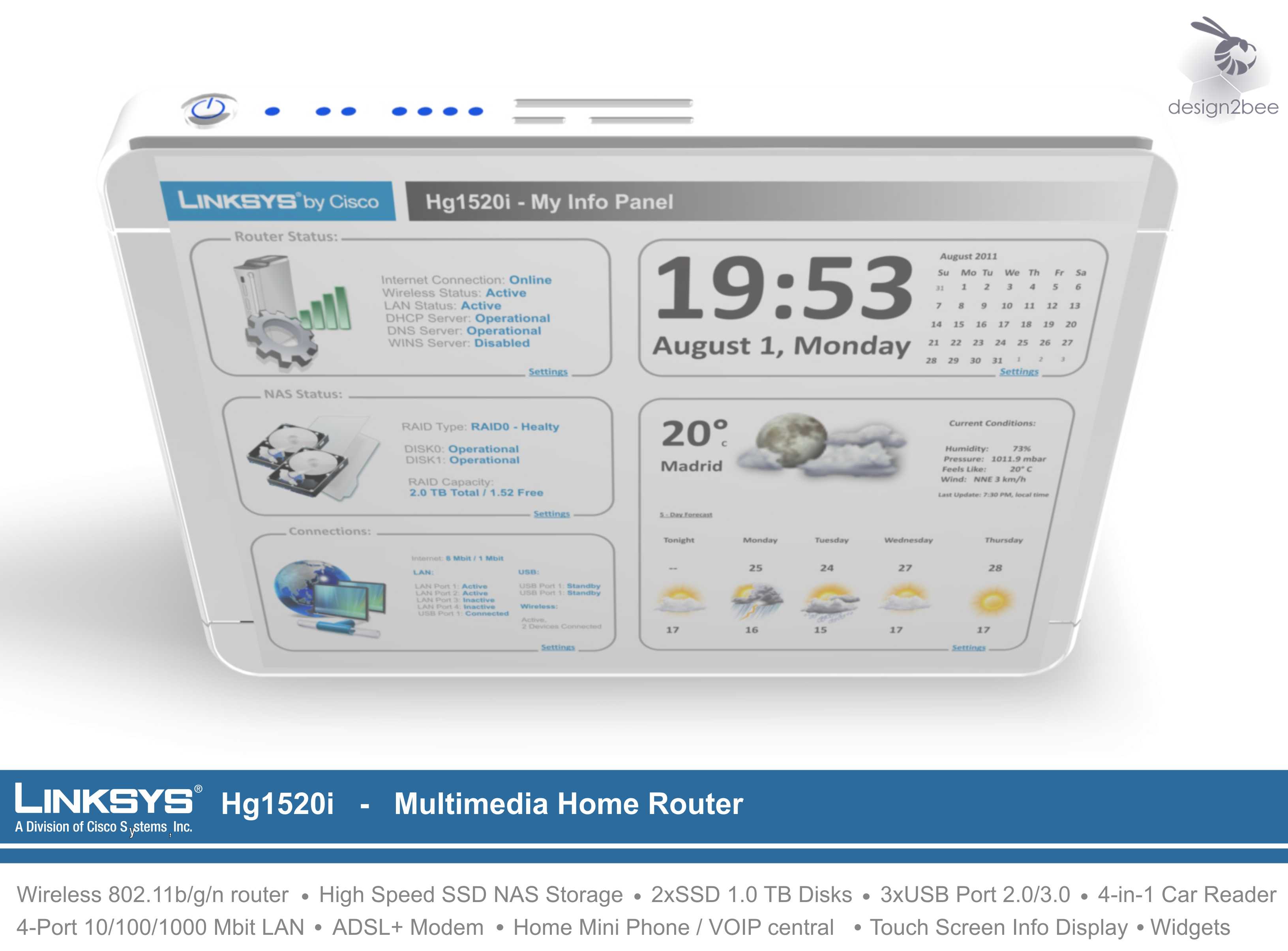 2011年设计研究-Linksys Hg1520i多媒体路由器
