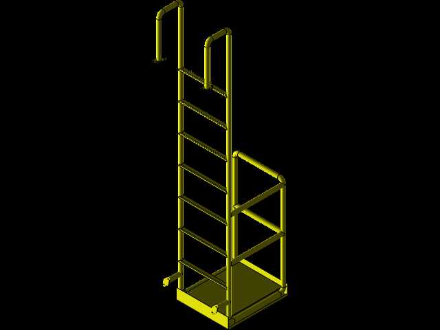 Escalera con plataforma