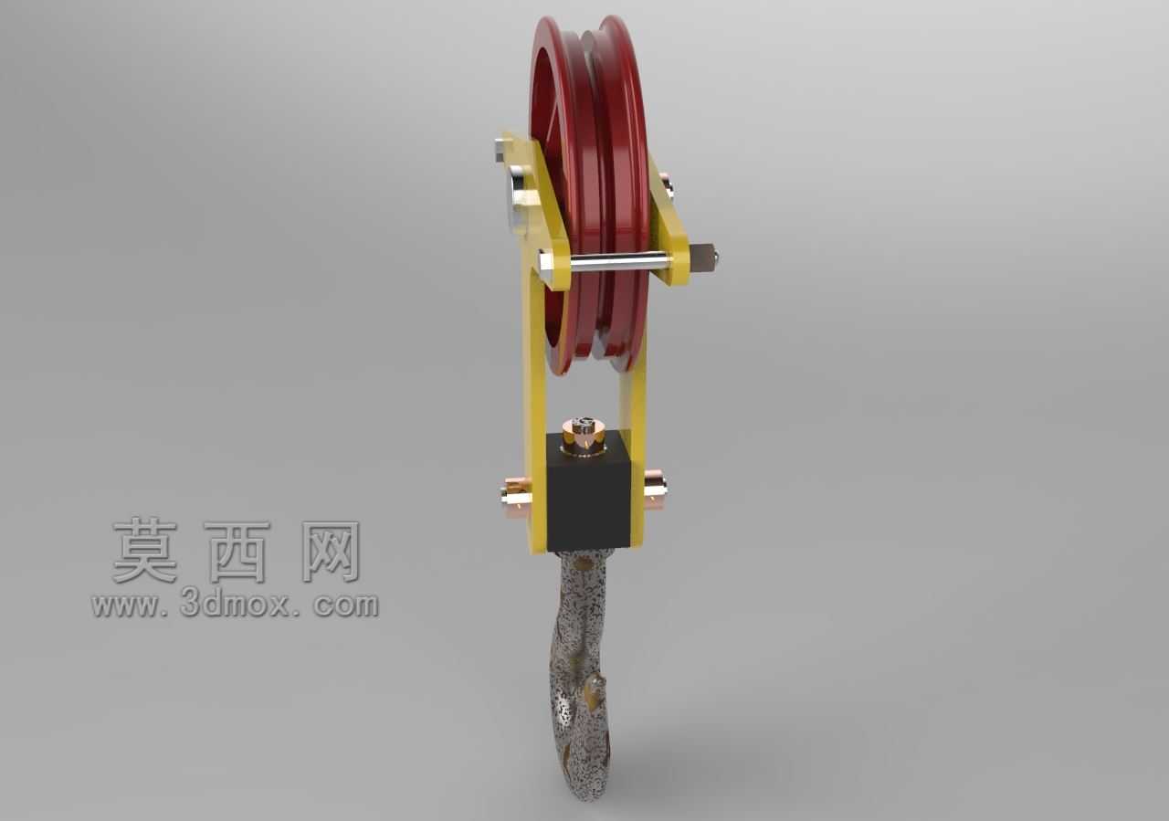 带固定钩的滑轮