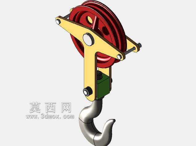 带固定钩的滑轮