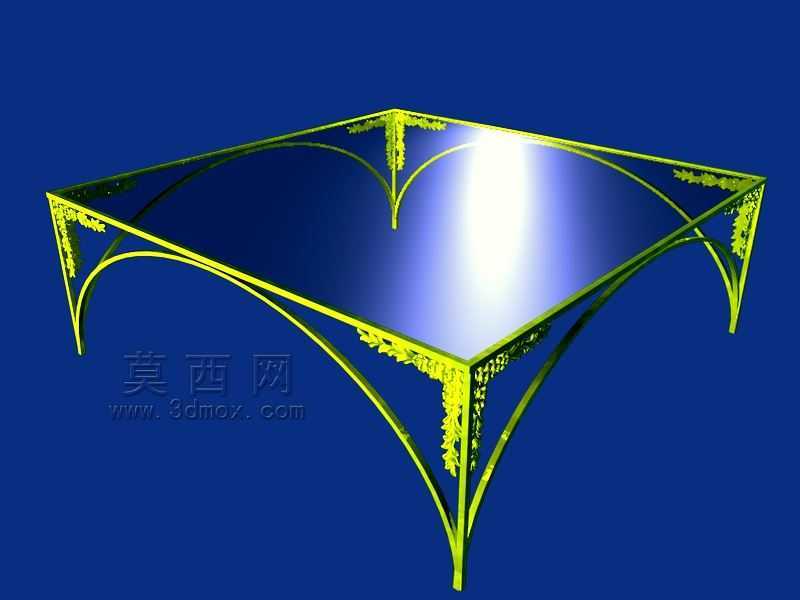 咖啡桌黄铜+玻璃Konstantin Kostsov