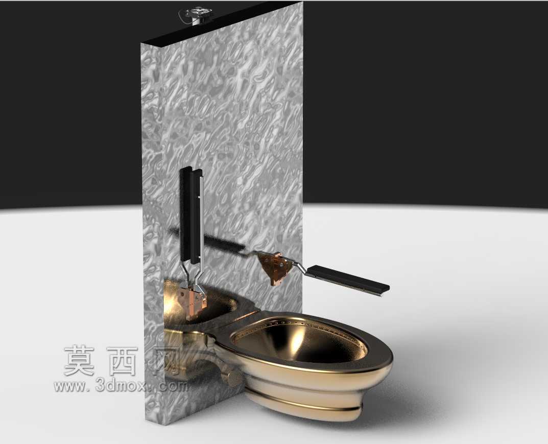带手臂支撑的卫生设备渲染