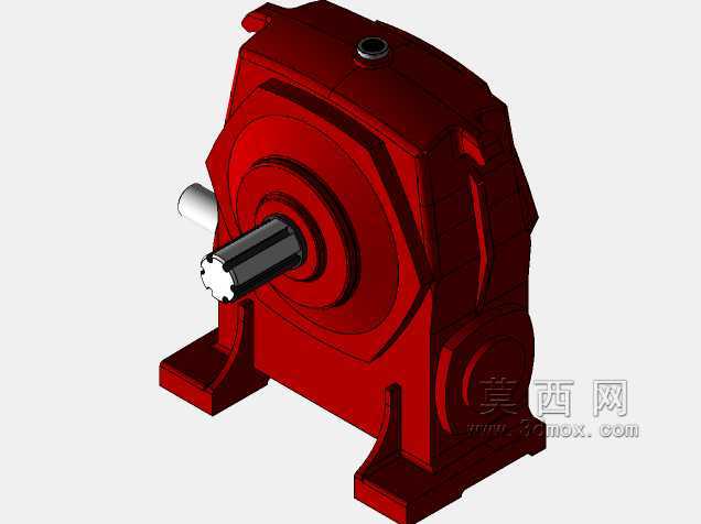 蜗杆GB,减速器,齿轮箱,2020 SOLIDWORKS齿轮箱,红色齿轮箱