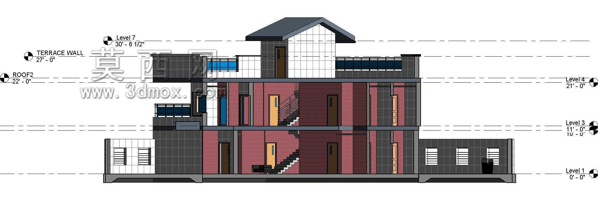 房屋平面图Revit