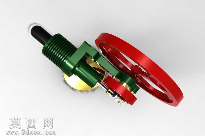 菱形斯特林发动机由朱利叶斯·德瓦尔
