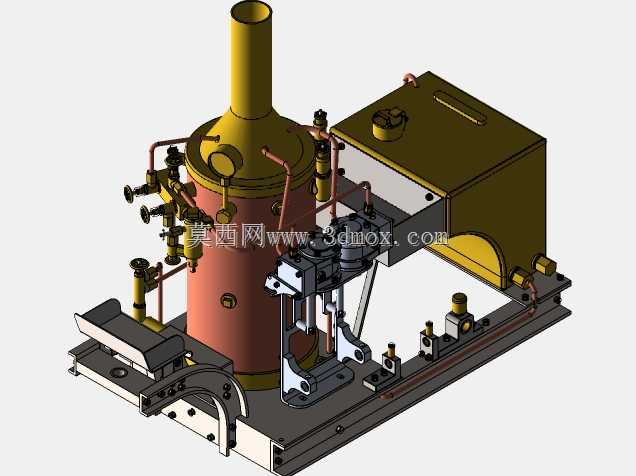 串联蒸汽压路机模型
