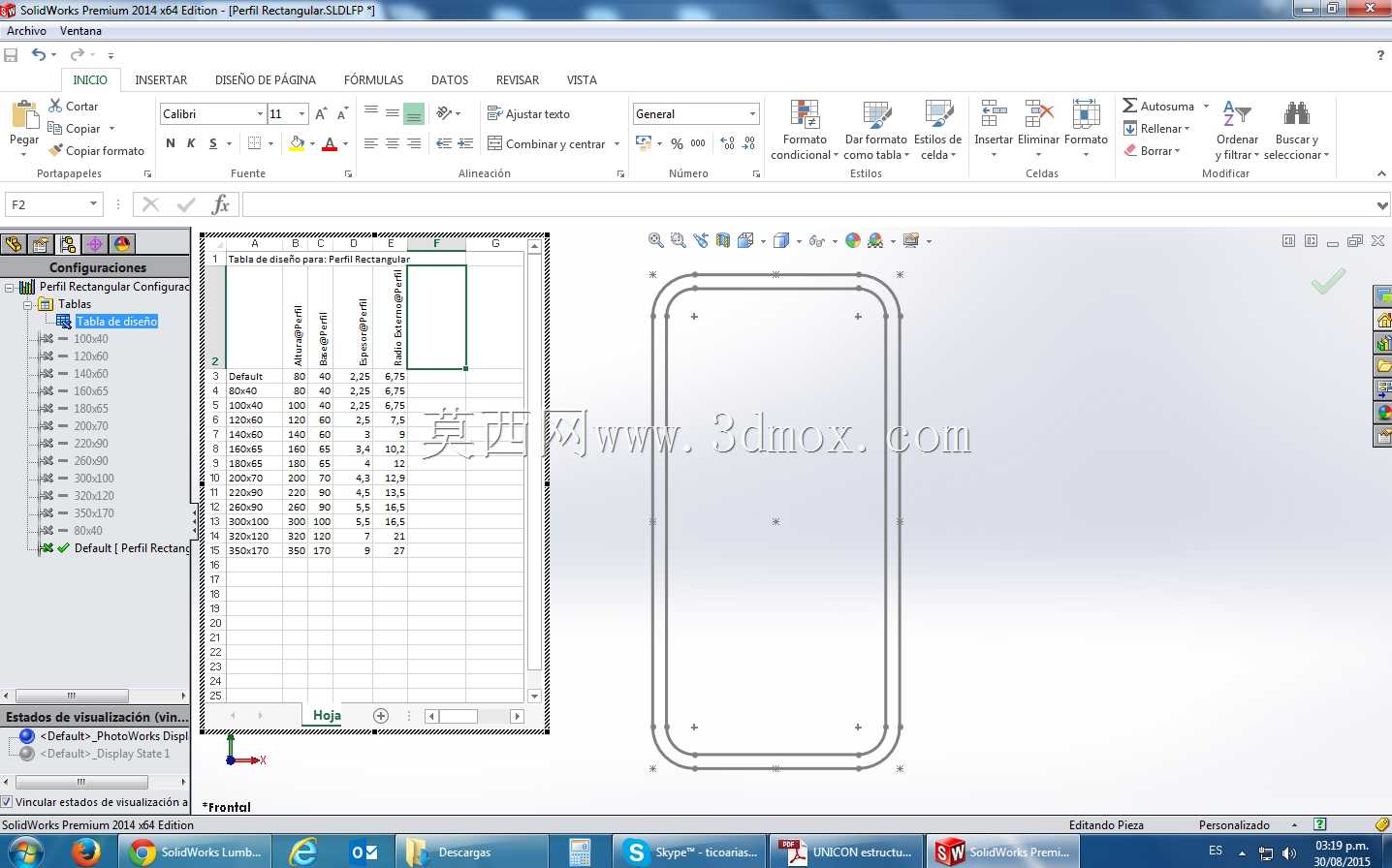 Solidworks 2014焊接件外形(矩形Norma ASTM A 500)