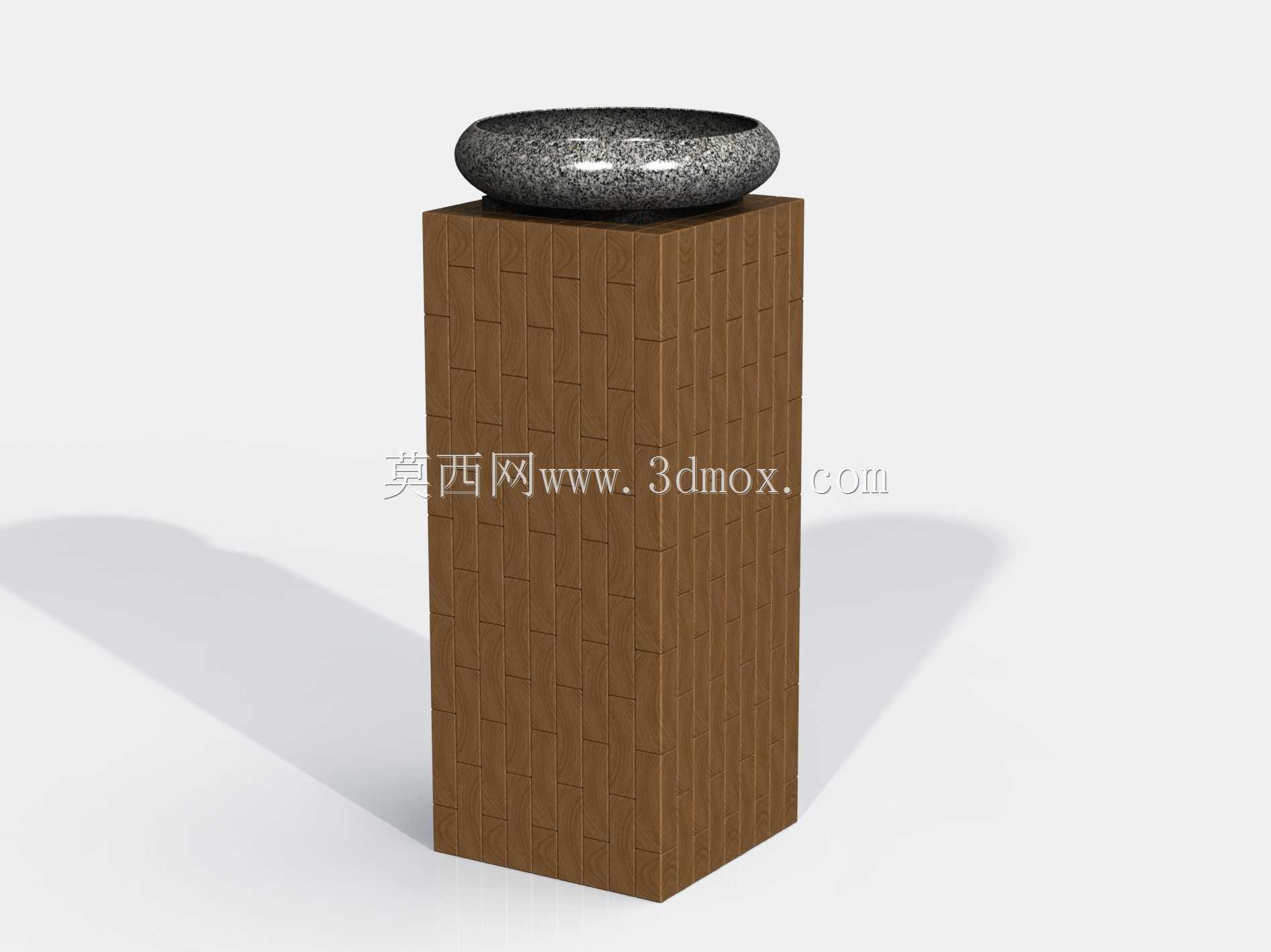 橡木盆景柱
