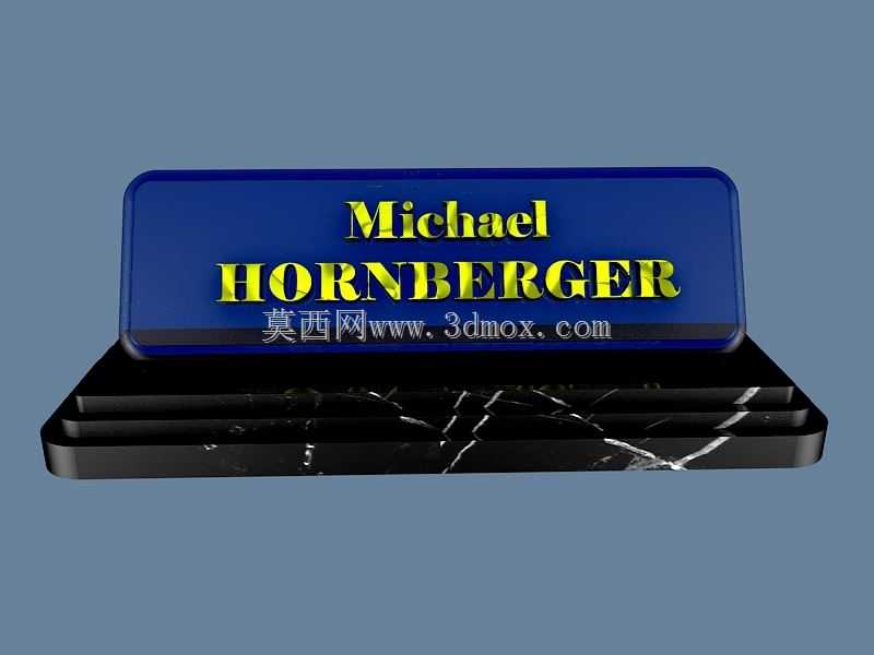 桌面M?CHAEL HORNBERGER的铭牌