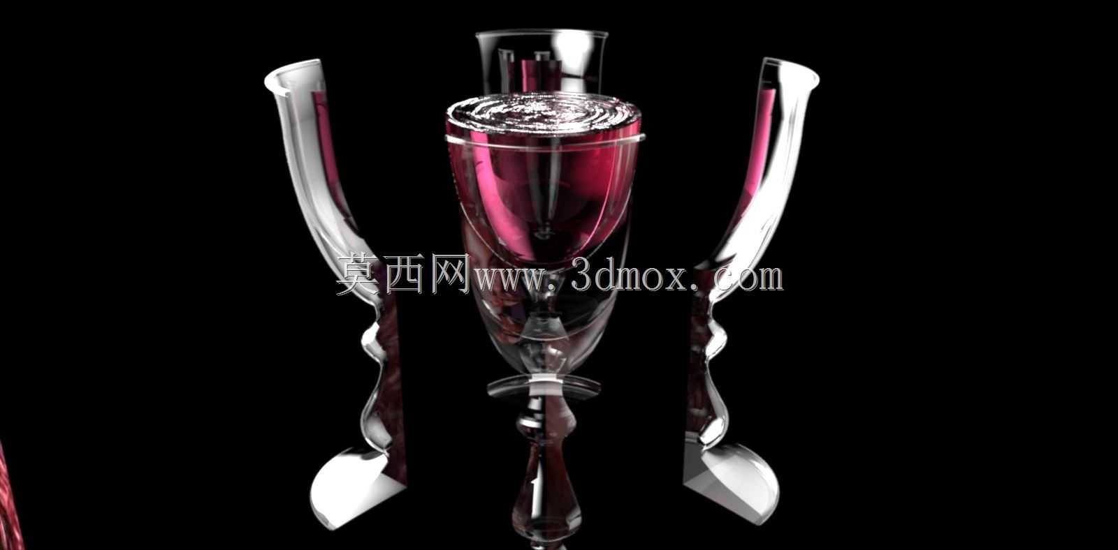 劈开酒杯
