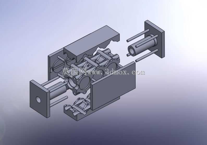 ֱ��ʽboxermotorֱ�ߵ������������ģ��