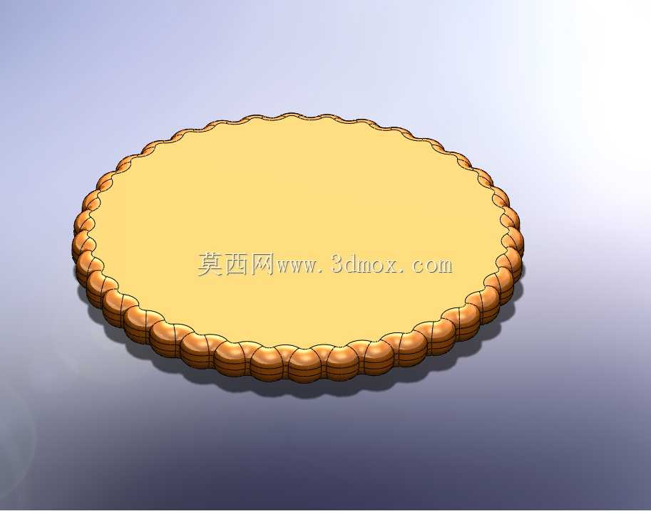 饼干上圆形物体的多面体边